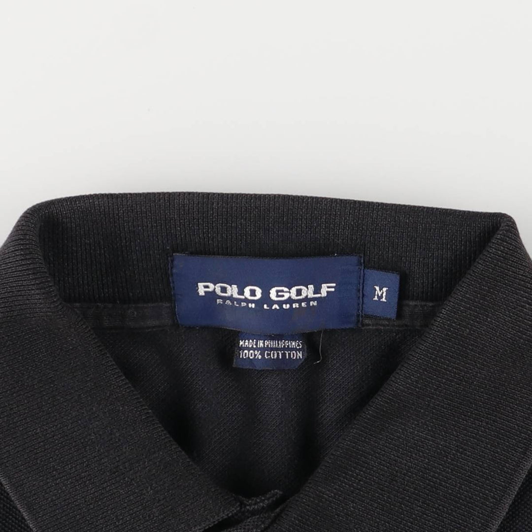 Ralph Lauren POLO GOLF Short Sleeve Polo Shirt Men's M cotton black type Vintage Second Hand