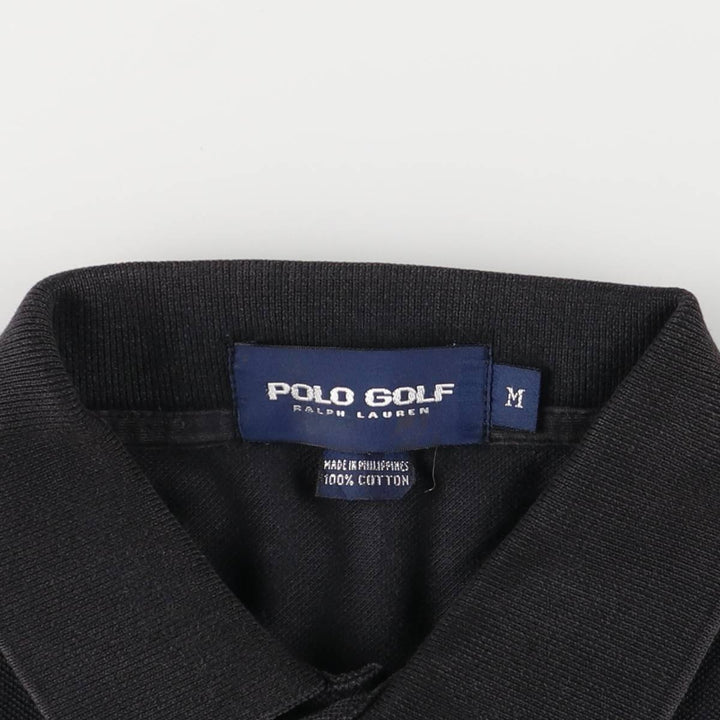 Ralph Lauren POLO GOLF Short Sleeve Polo Shirt Men's M cotton black type Vintage Second Hand