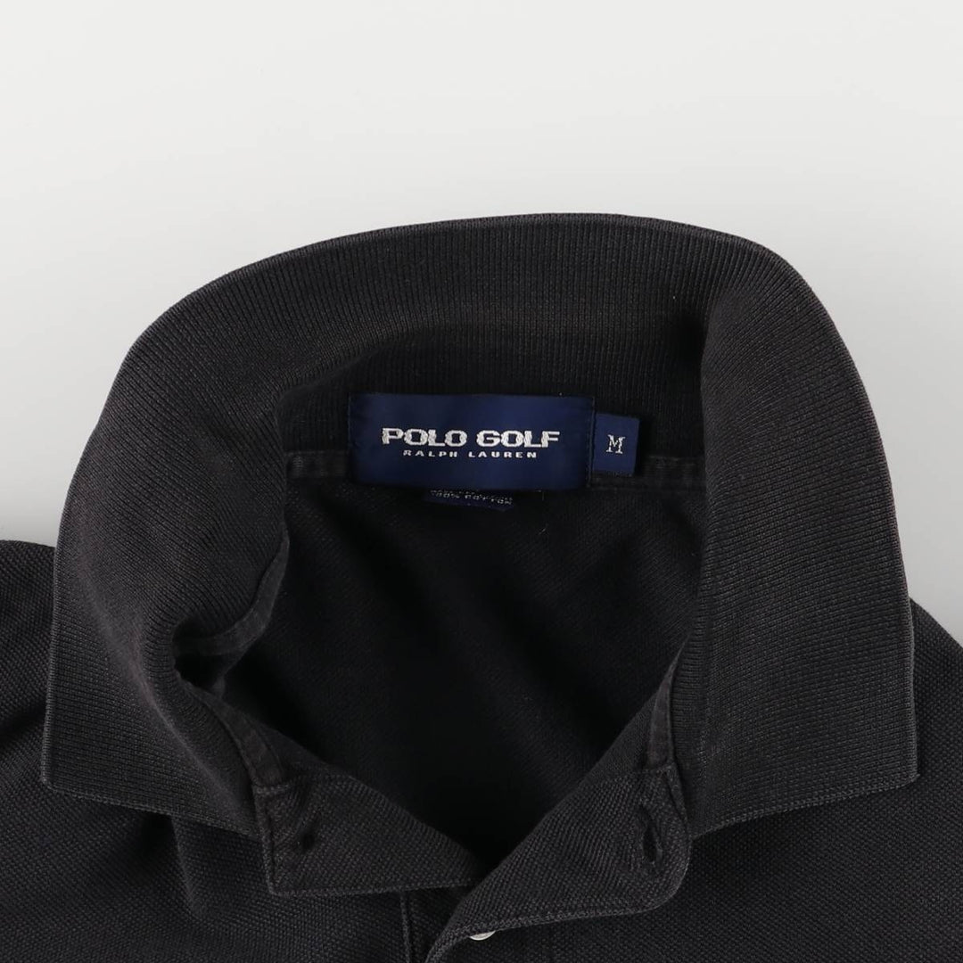 Ralph Lauren POLO GOLF Short Sleeve Polo Shirt Men's M cotton black type Vintage Second Hand