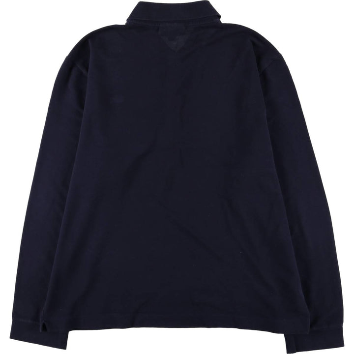 Lacoste SLIM FIT Long-Sleeve Polo Shirt, Size 6 (Men's XL equivalent) cotton navy blue type Vintage Second Hand
