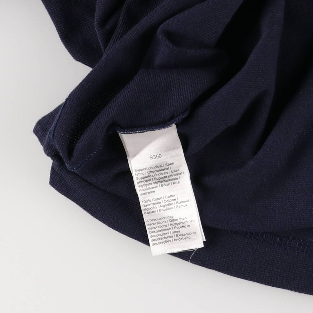 Lacoste SLIM FIT Long-Sleeve Polo Shirt, Size 6 (Men's XL equivalent) cotton navy blue type Vintage Second Hand