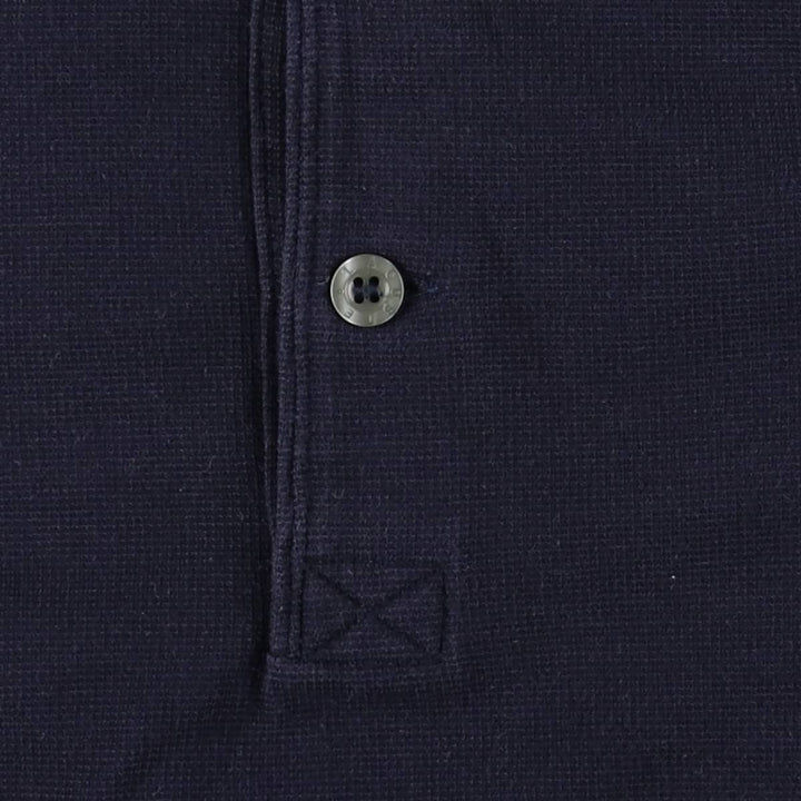 Lacoste SLIM FIT Long-Sleeve Polo Shirt, Size 6 (Men's XL equivalent) cotton navy blue type Vintage Second Hand