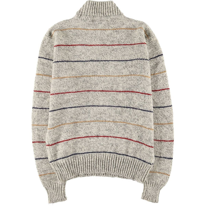 Northwest Territory Border Pattern Cotton Knit Sweater, Men's Size L acrylic gray type Vintage Second Hand