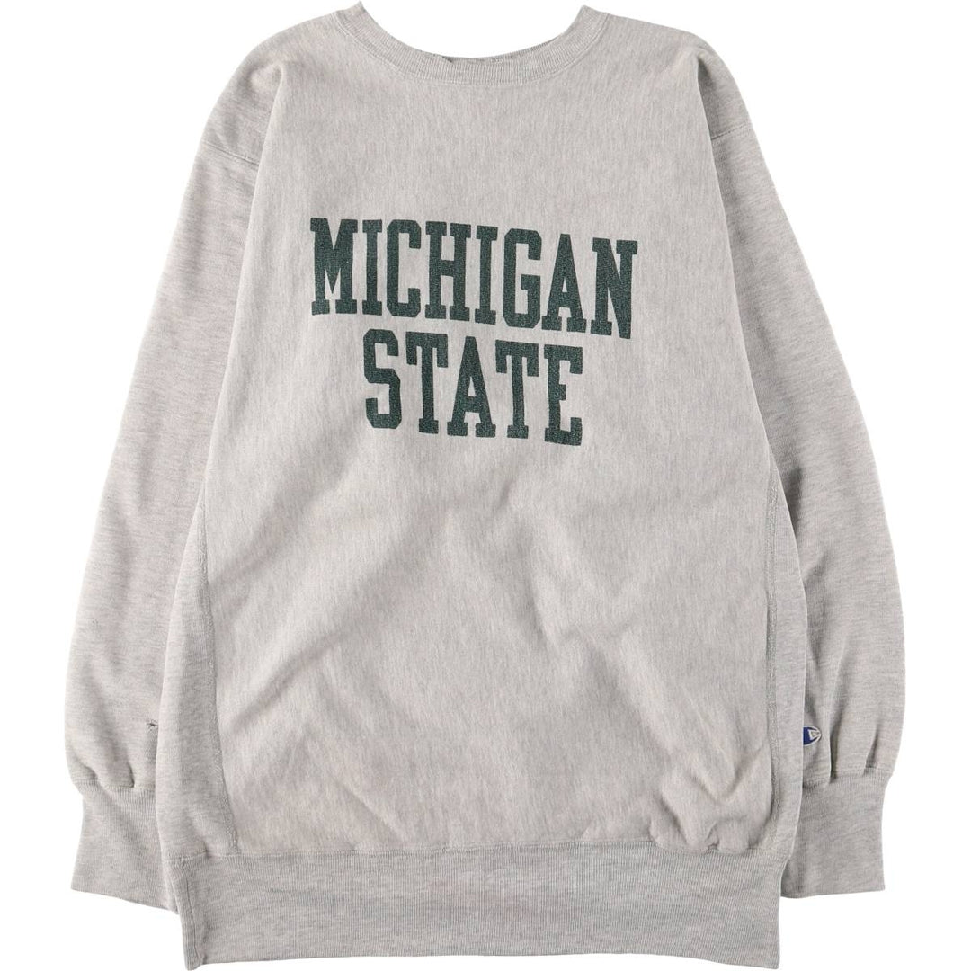 Vintage 90'S Champion Reverse Weave College Sweatshirt with Embroidered Tag, Made in USA, Men's XXL cotton gray type Vintage Second Hand