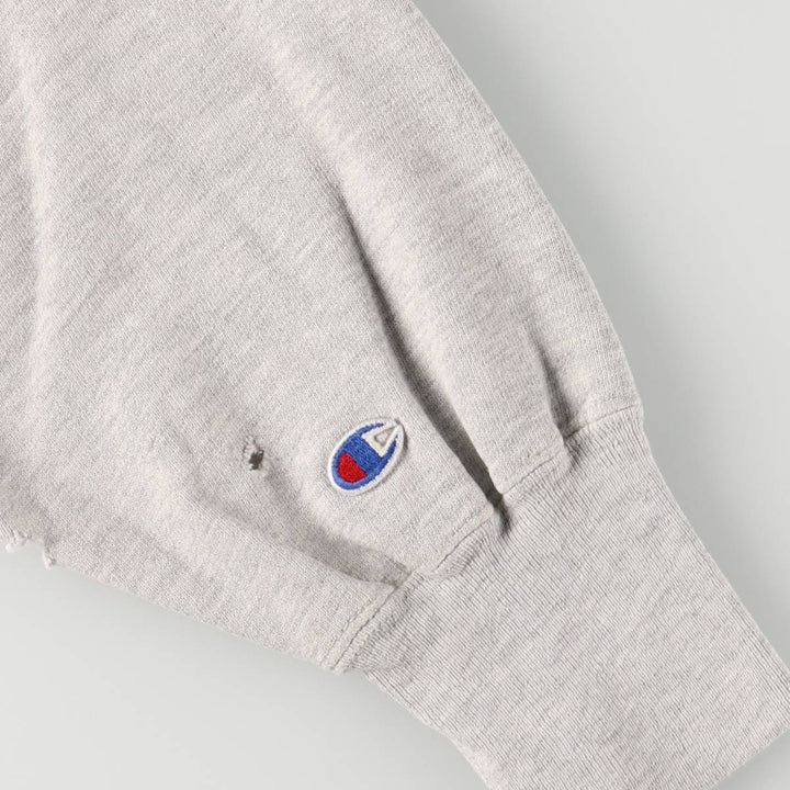 Vintage 90'S Champion Reverse Weave College Sweatshirt with Embroidered Tag, Made in USA, Men's XXL cotton gray type Vintage Second Hand