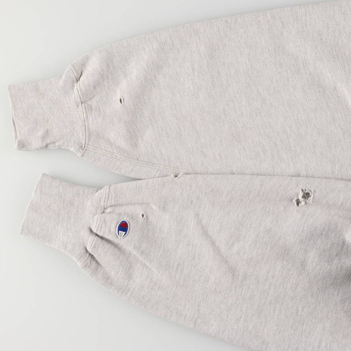 Vintage 90'S Champion Reverse Weave College Sweatshirt with Embroidered Tag, Made in USA, Men's XXL cotton gray type Vintage Second Hand