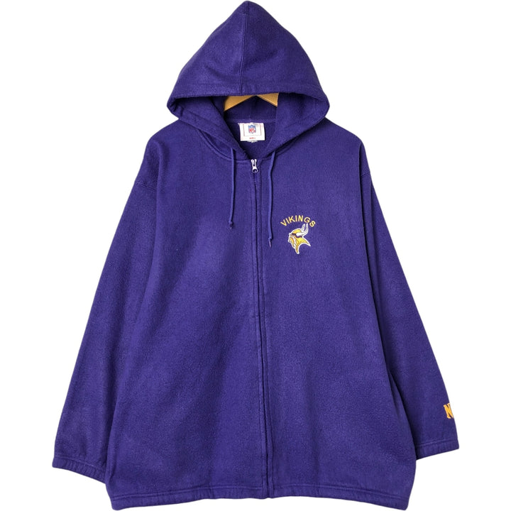 NFL Minnesota Vikings Back Logo Fleece Full-Zip Hoodie, Men's Size L unclear purple type Vintage Second Hand