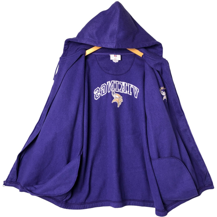 NFL Minnesota Vikings Back Logo Fleece Full-Zip Hoodie, Men's Size L unclear purple type Vintage Second Hand