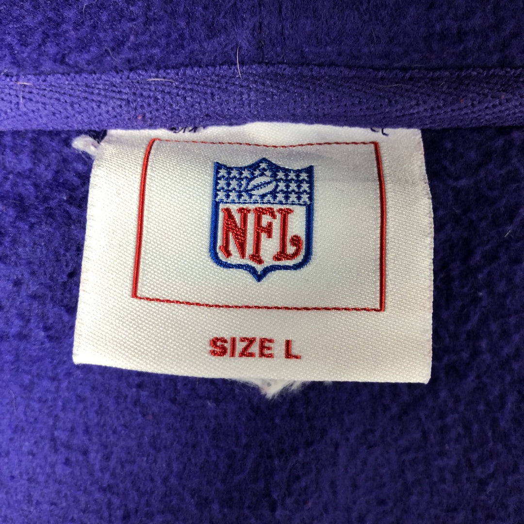 NFL Minnesota Vikings Back Logo Fleece Full-Zip Hoodie, Men's Size L unclear purple type Vintage Second Hand