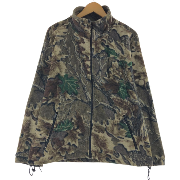 SPECIAL FORCES Camouflage Pattern Realtree Camo Fleece Jacket, Men's Size L polyester Khaki type Vintage Second Hand