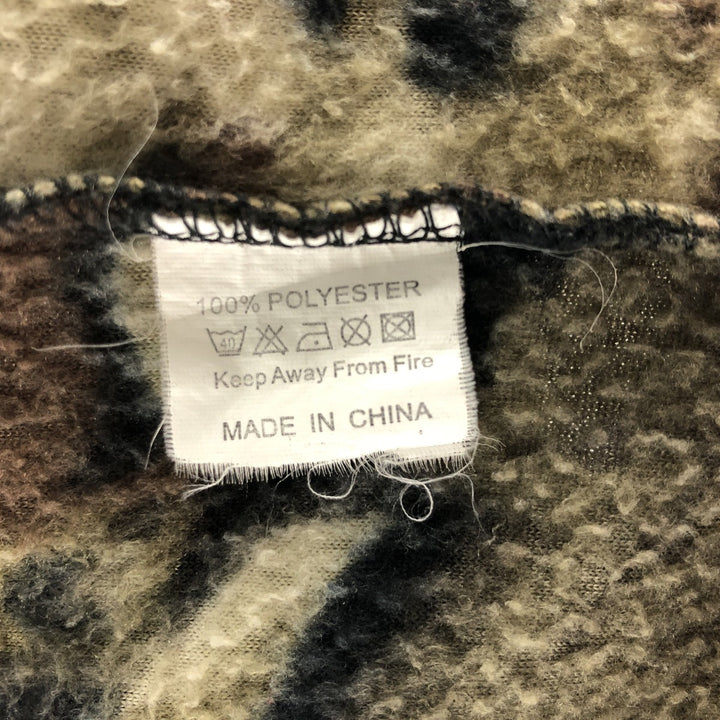 SPECIAL FORCES Camouflage Pattern Realtree Camo Fleece Jacket, Men's Size L polyester Khaki type Vintage Second Hand