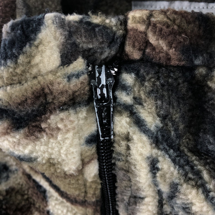 SPECIAL FORCES Camouflage Pattern Realtree Camo Fleece Jacket, Men's Size L polyester Khaki type Vintage Second Hand