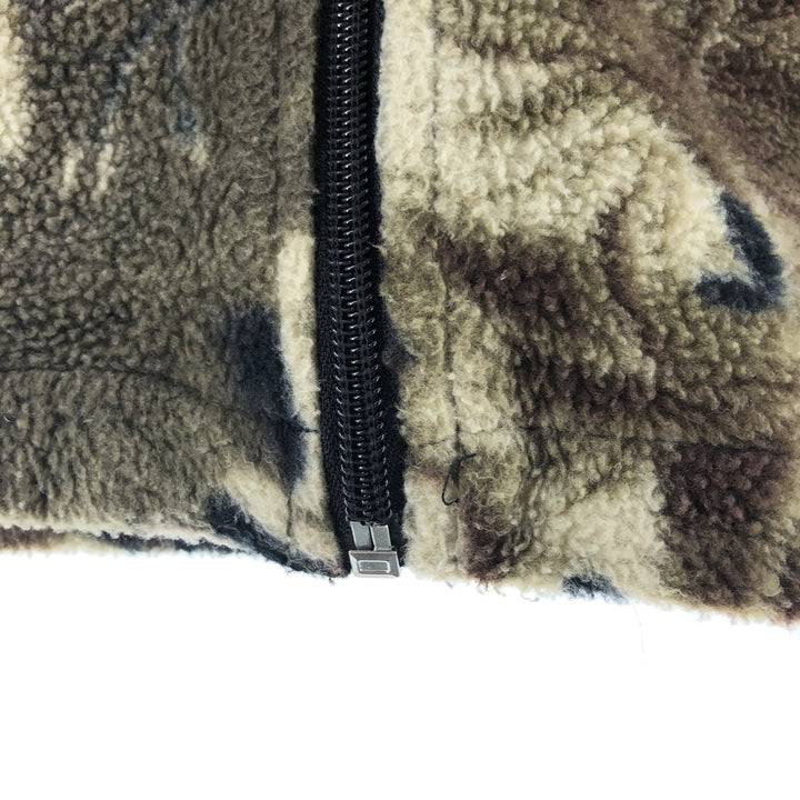 SPECIAL FORCES Camouflage Pattern Realtree Camo Fleece Jacket, Men's Size L polyester Khaki type Vintage Second Hand