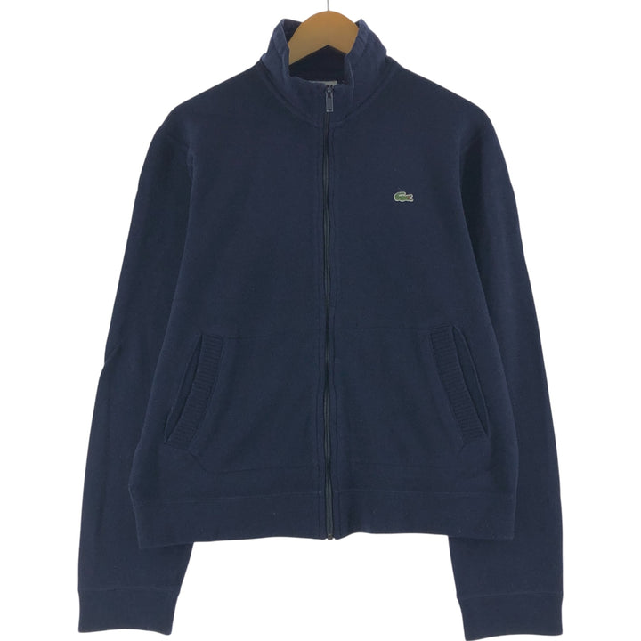 Lacoste fleece jacket, size 4, men's size M wool navy blue type Vintage Second Hand