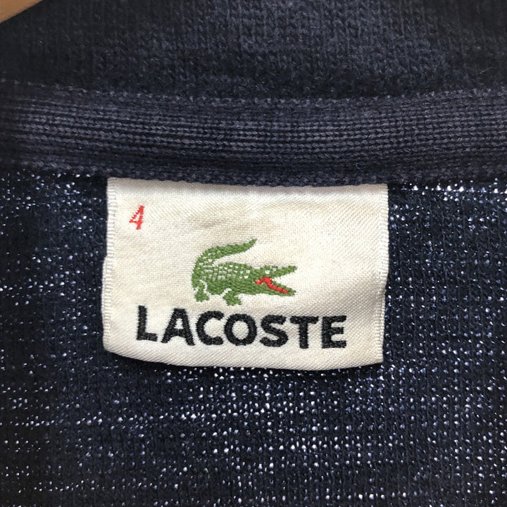 Lacoste fleece jacket, size 4, men's size M wool navy blue type Vintage Second Hand