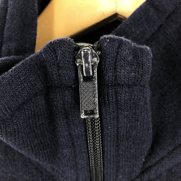 Lacoste fleece jacket, size 4, men's size M wool navy blue type Vintage Second Hand