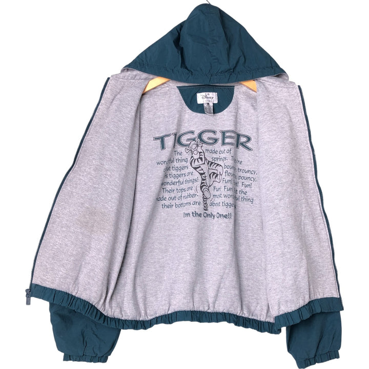 90'S Disney Store THE Disney STORE POOH Winnie the Pooh Tigger Nylon Parka, Men's Size L, Vintage Nylon Khaki type Vintage Second Hand