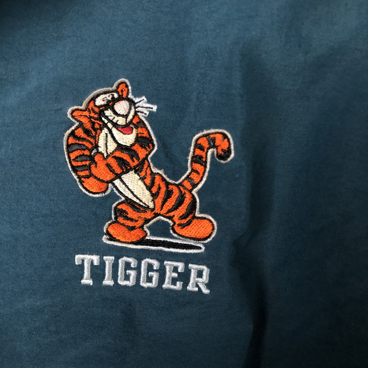 90'S Disney Store THE Disney STORE POOH Winnie the Pooh Tigger Nylon Parka, Men's Size L, Vintage Nylon Khaki type Vintage Second Hand