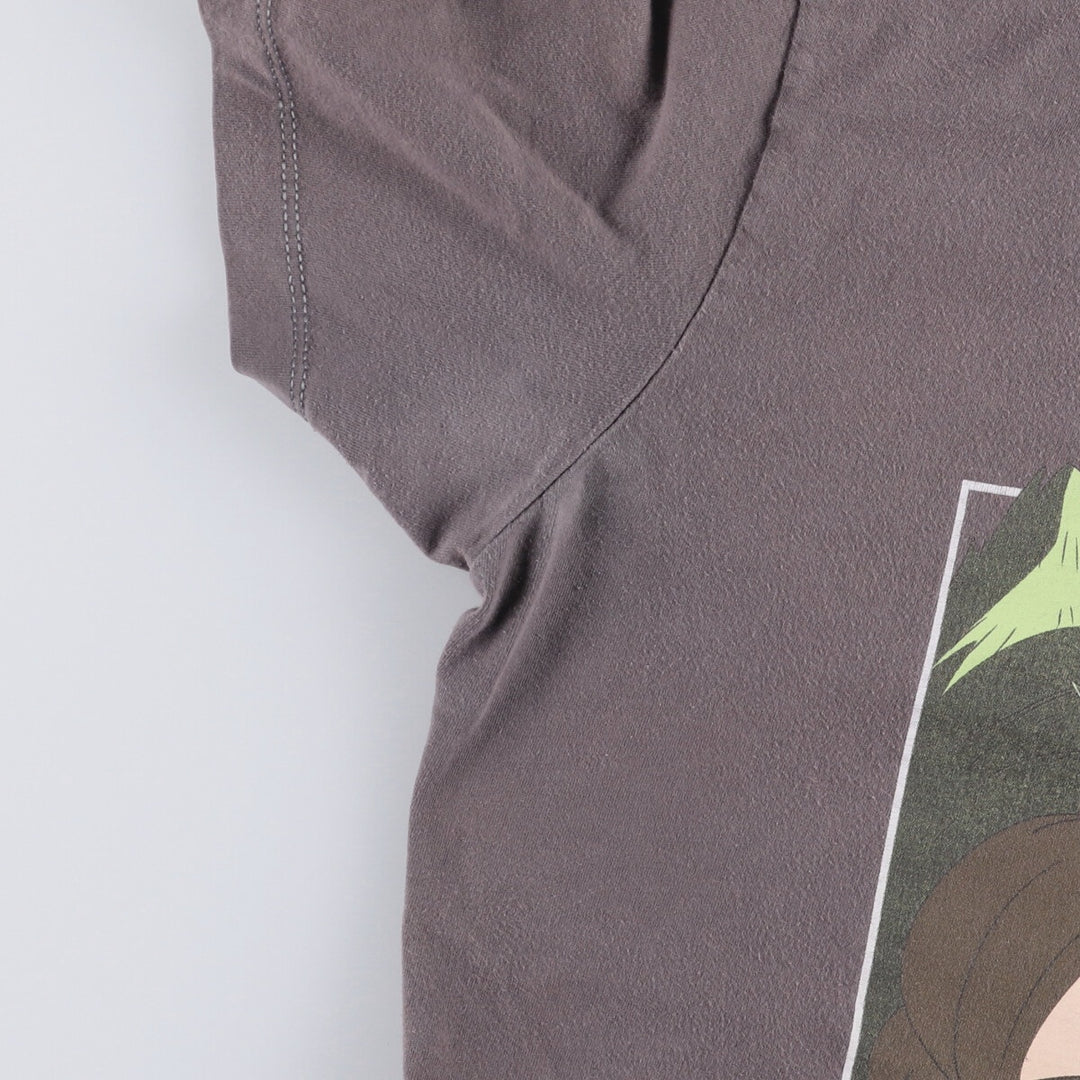 DRAGONBALL Super Broly Anime Character Print T-Shirt Men's M size cotton Charcoal Vintage Second Hand