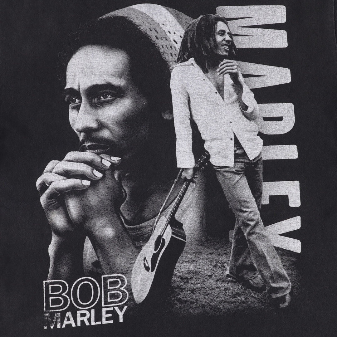 HOT EAGLE BOB MARLEY Bob Marley Band T-shirt Band T Men's L size cotton black type Vintage Second Hand