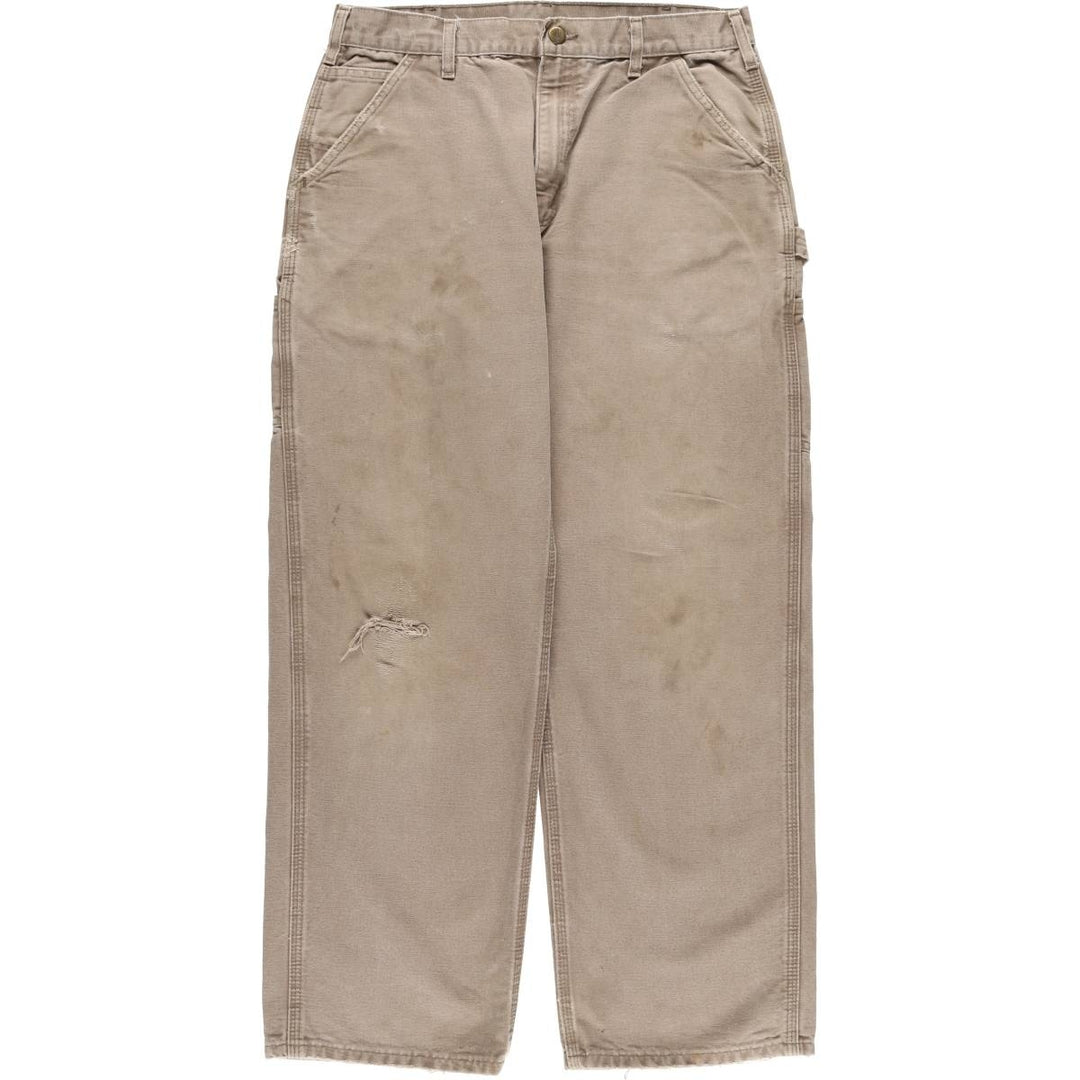 00'S Carhartt Dungaree Fit Duck Painter Pants Men's W32 equivalent cotton Beige type Vintage Second Hand