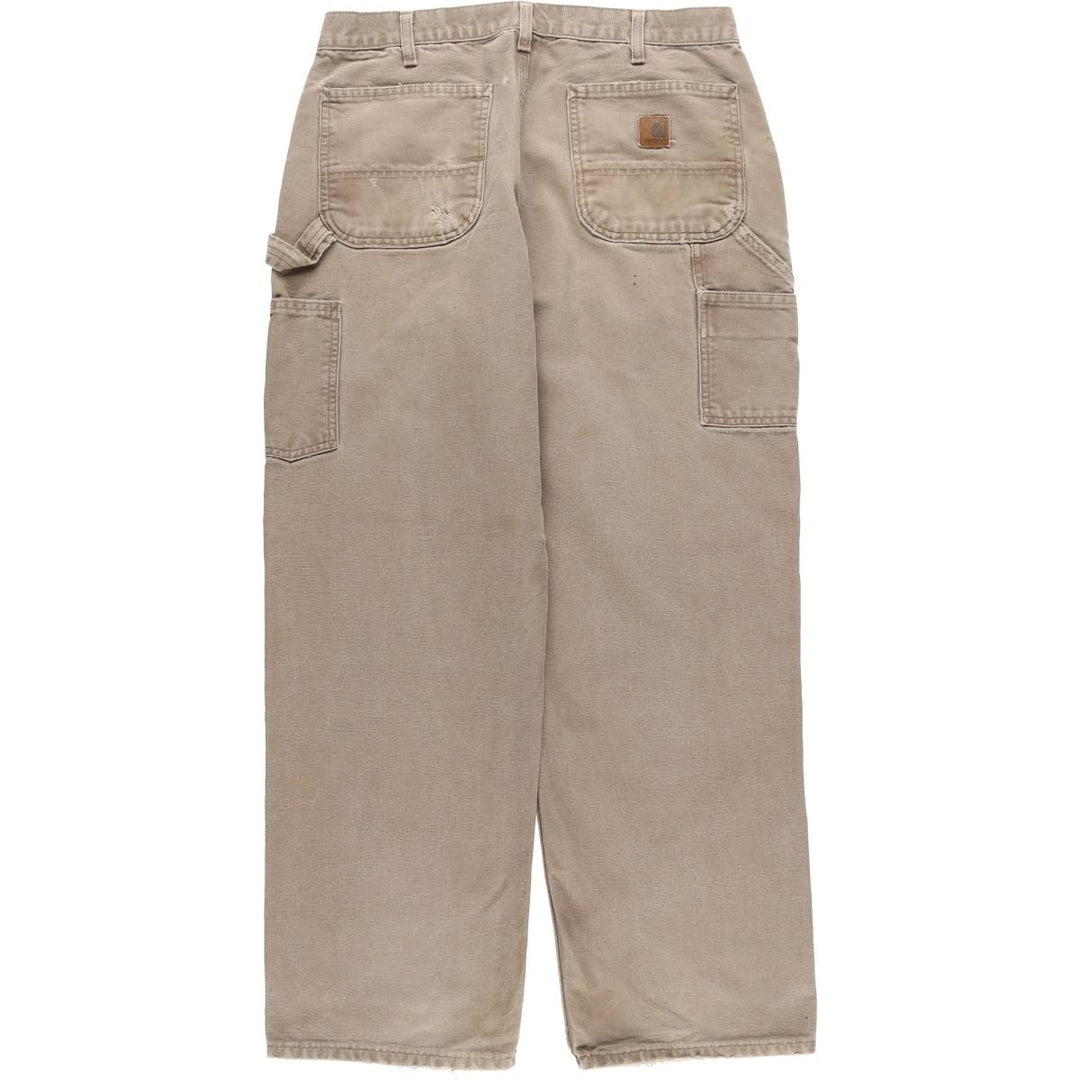 00'S Carhartt Dungaree Fit Duck Painter Pants Men's W32 equivalent cotton Beige type Vintage Second Hand