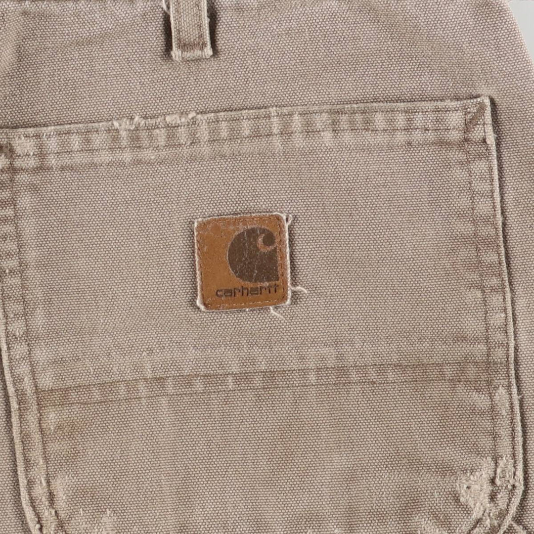 00'S Carhartt Dungaree Fit Duck Painter Pants Men's W32 equivalent cotton Beige type Vintage Second Hand