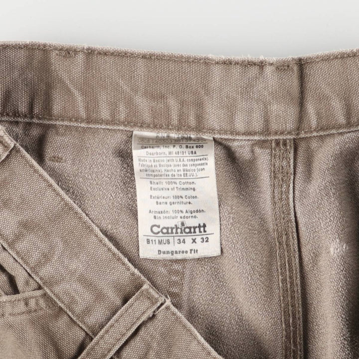 00'S Carhartt Dungaree Fit Duck Painter Pants Men's W32 equivalent cotton Beige type Vintage Second Hand