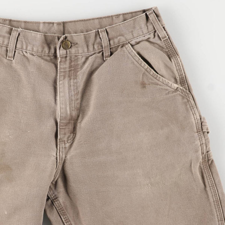 00'S Carhartt Dungaree Fit Duck Painter Pants Men's W32 equivalent cotton Beige type Vintage Second Hand