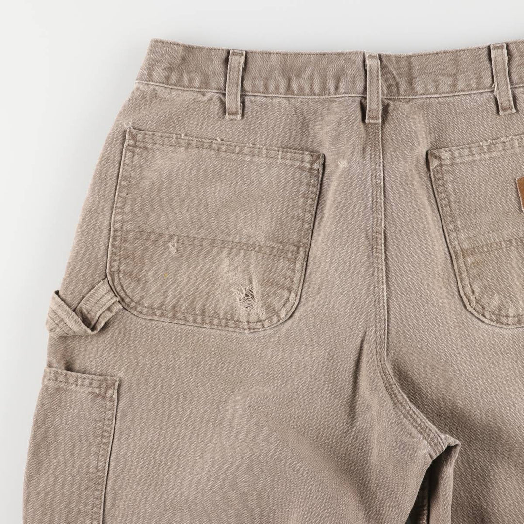 00'S Carhartt Dungaree Fit Duck Painter Pants Men's W32 equivalent cotton Beige type Vintage Second Hand