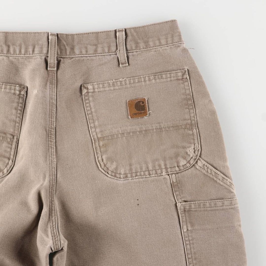 00'S Carhartt Dungaree Fit Duck Painter Pants Men's W32 equivalent cotton Beige type Vintage Second Hand