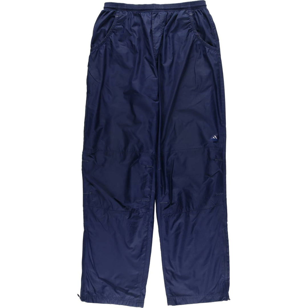 00'S Adidas warm-up pants, nylon pants, rustling pants, men's size L polyester navy blue type Vintage Second Hand