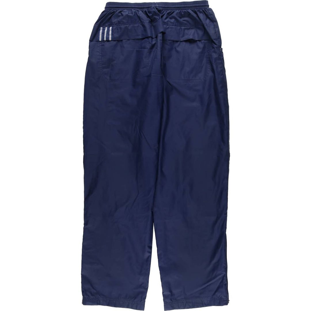 00'S Adidas warm-up pants, nylon pants, rustling pants, men's size L polyester navy blue type Vintage Second Hand