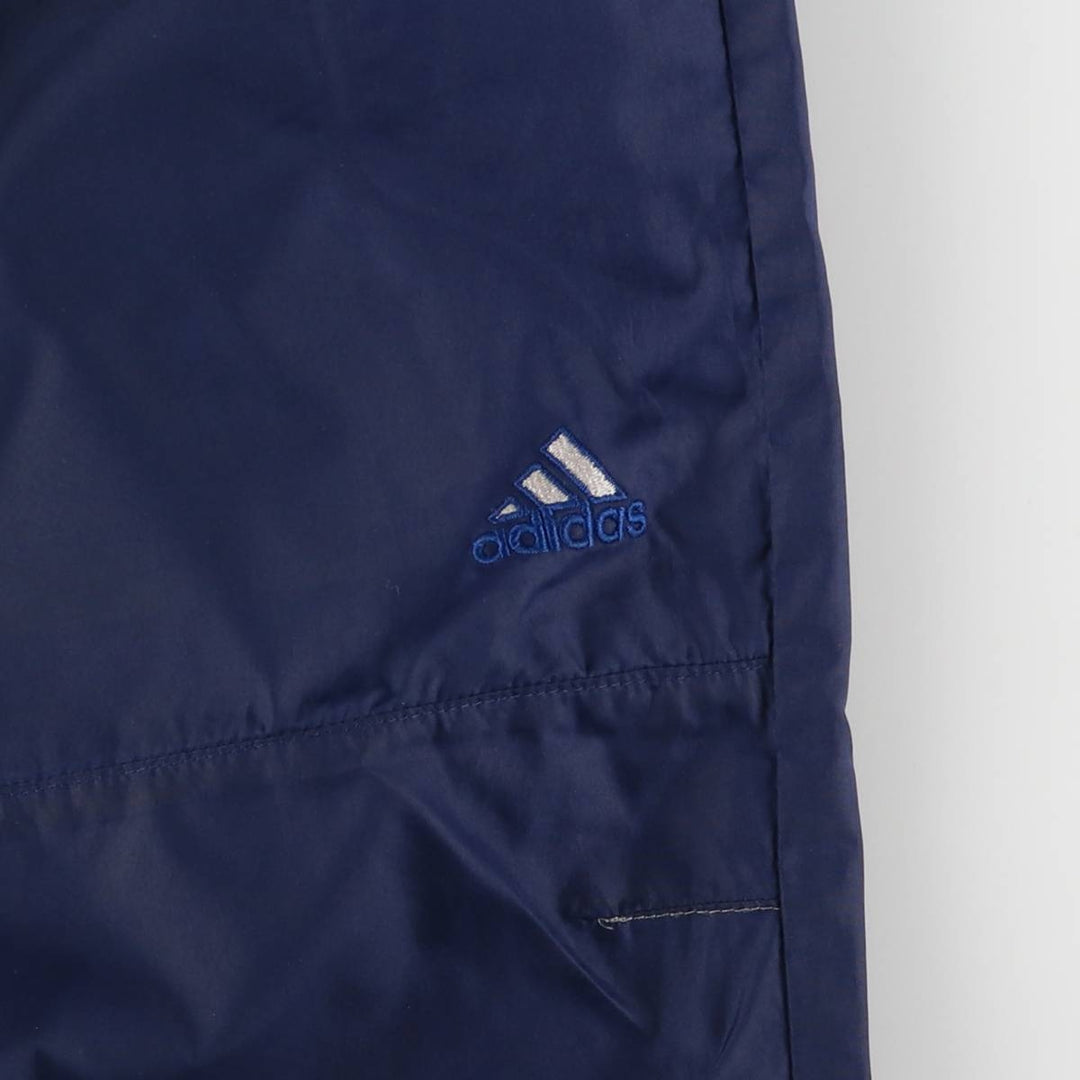 00'S Adidas warm-up pants, nylon pants, rustling pants, men's size L polyester navy blue type Vintage Second Hand