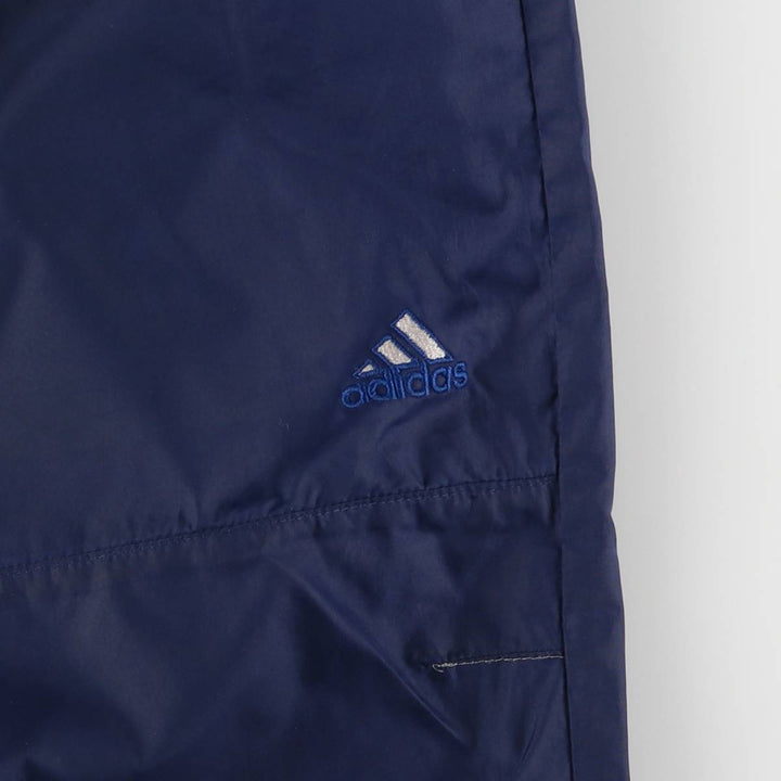 00'S Adidas warm-up pants, nylon pants, rustling pants, men's size L polyester navy blue type Vintage Second Hand
