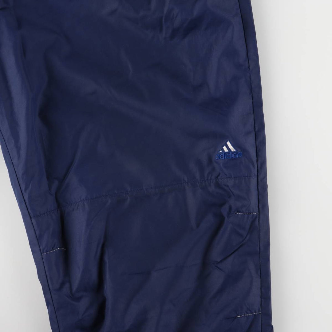 00'S Adidas warm-up pants, nylon pants, rustling pants, men's size L polyester navy blue type Vintage Second Hand