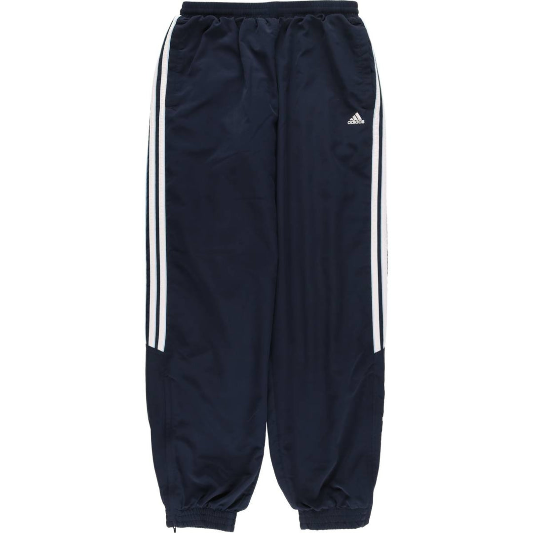 00'S Adidas warm-up pants, nylon pants, rustling pants, men's size L polyester navy blue type Vintage Second Hand