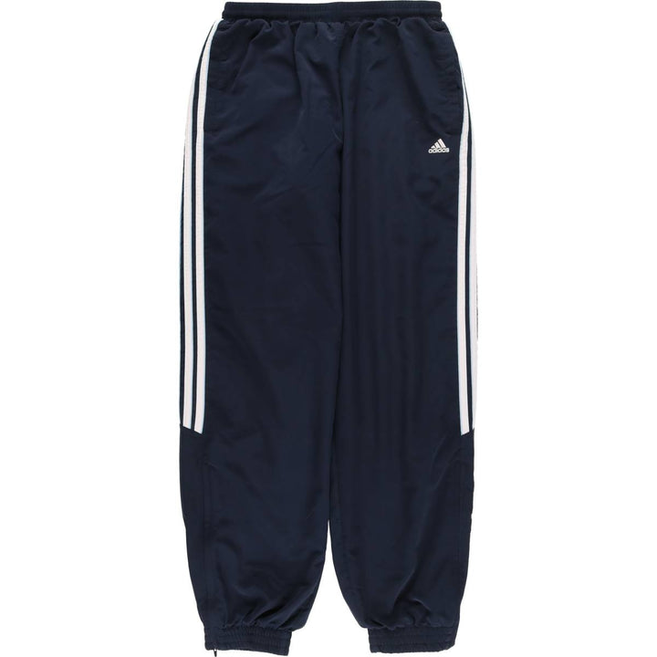 00'S Adidas warm-up pants, nylon pants, rustling pants, men's size L polyester navy blue type Vintage Second Hand