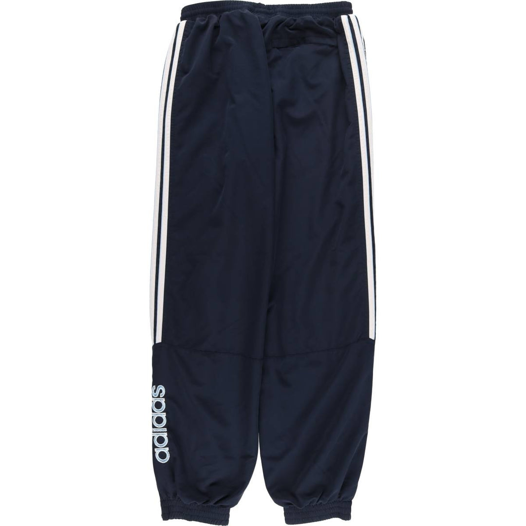 00'S Adidas warm-up pants, nylon pants, rustling pants, men's size L polyester navy blue type Vintage Second Hand