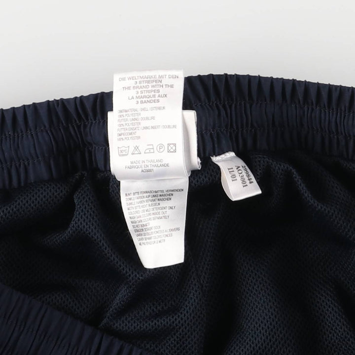 00'S Adidas warm-up pants, nylon pants, rustling pants, men's size L polyester navy blue type Vintage Second Hand