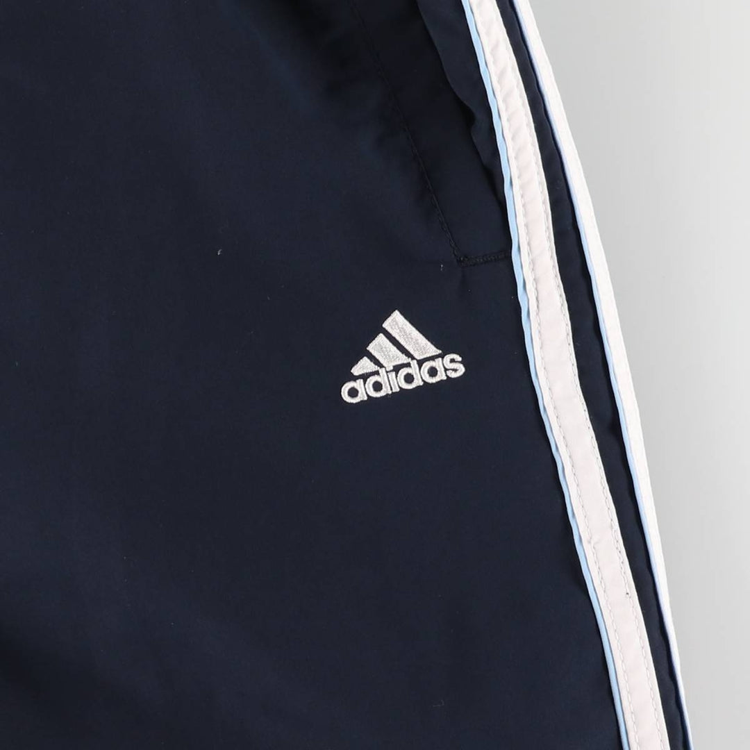 00'S Adidas warm-up pants, nylon pants, rustling pants, men's size L polyester navy blue type Vintage Second Hand