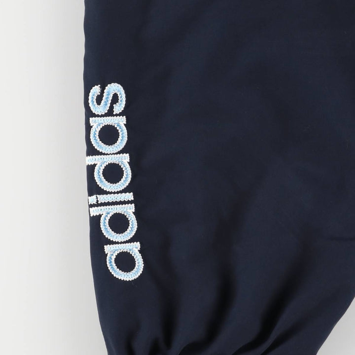 00'S Adidas warm-up pants, nylon pants, rustling pants, men's size L polyester navy blue type Vintage Second Hand