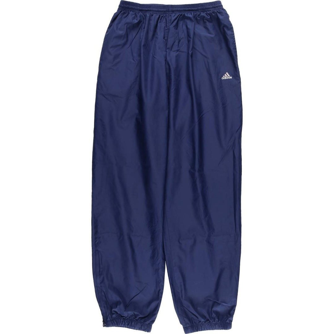 00'S Adidas warm-up pants, nylon pants, rustling pants, men's size L polyester navy blue type Vintage Second Hand