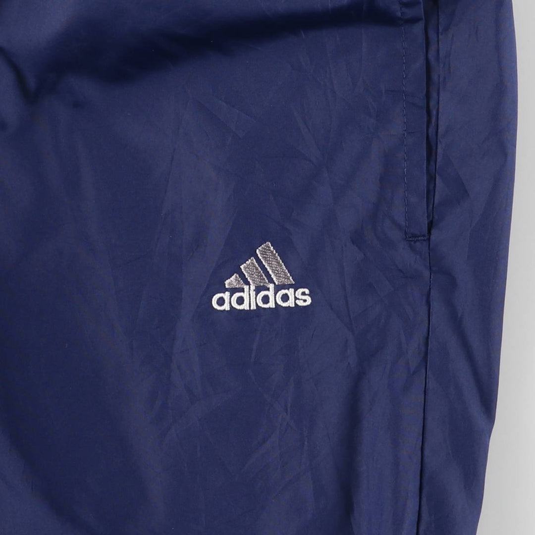 00'S Adidas warm-up pants, nylon pants, rustling pants, men's size L polyester navy blue type Vintage Second Hand