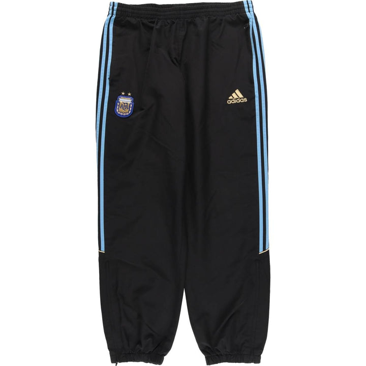 00'S Adidas Argentina national team warm-up pants nylon pants rustling pants men's size L polyester black type Vintage Second Hand