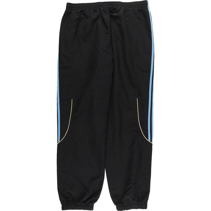 00'S Adidas Argentina national team warm-up pants nylon pants rustling pants men's size L polyester black type Vintage Second Hand