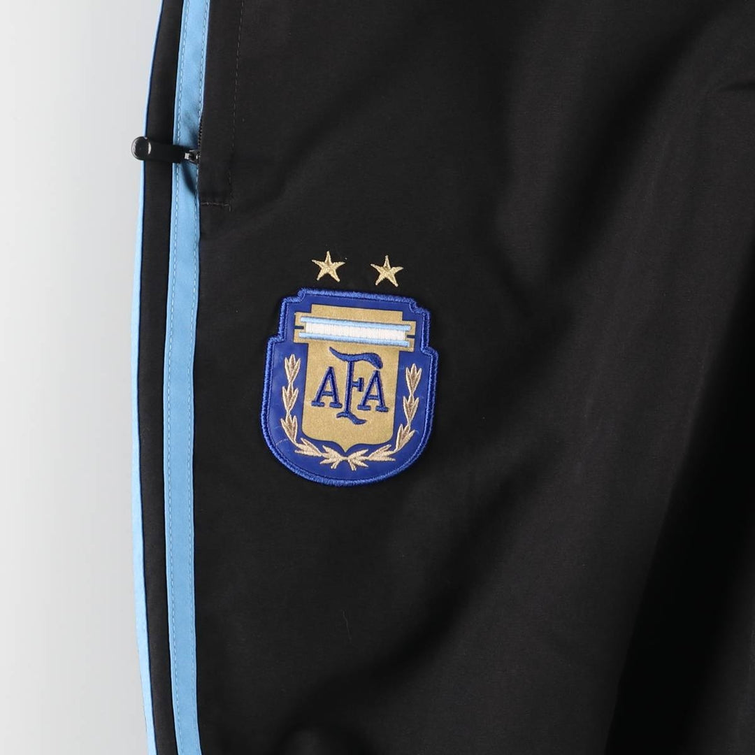 00'S Adidas Argentina national team warm-up pants nylon pants rustling pants men's size L polyester black type Vintage Second Hand