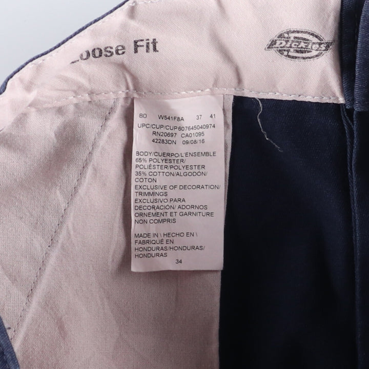 Dickies Loose Fit Work Shorts, Half Pants, Men's, W34 equivalent polyester navy blue type Vintage Second Hand