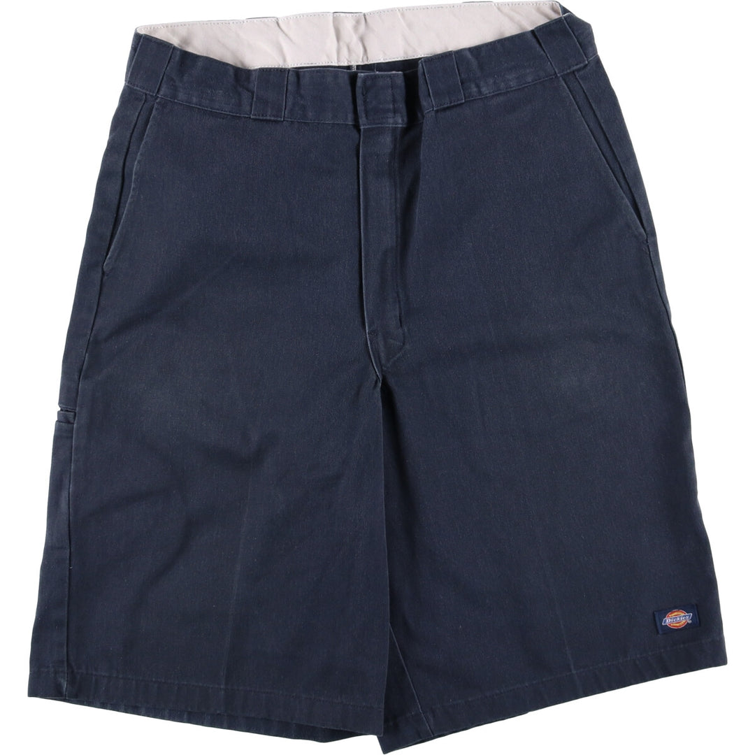 Dickies Work Shorts, Half Pants, Men's, W36 equivalent polyester navy blue type Vintage Second Hand