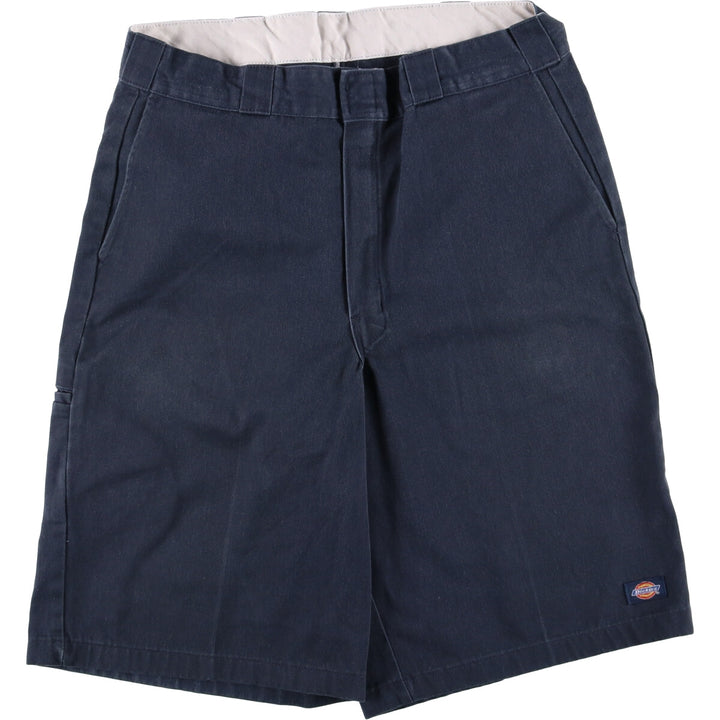 Dickies Work Shorts, Half Pants, Men's, W36 equivalent polyester navy blue type Vintage Second Hand